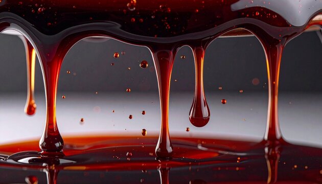 上部全面から流れ落ちる高級感あふれる濃密な黒蜜のテクスチャー