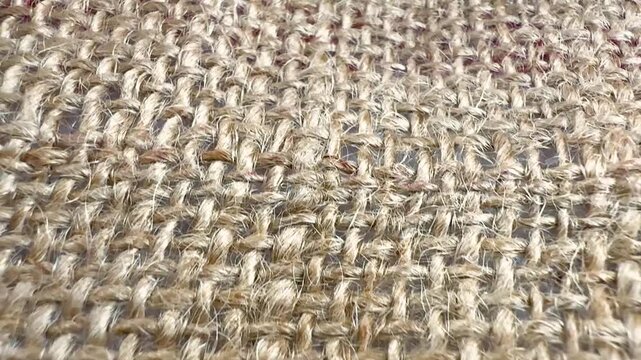 Woven burlap fabric texture background close up