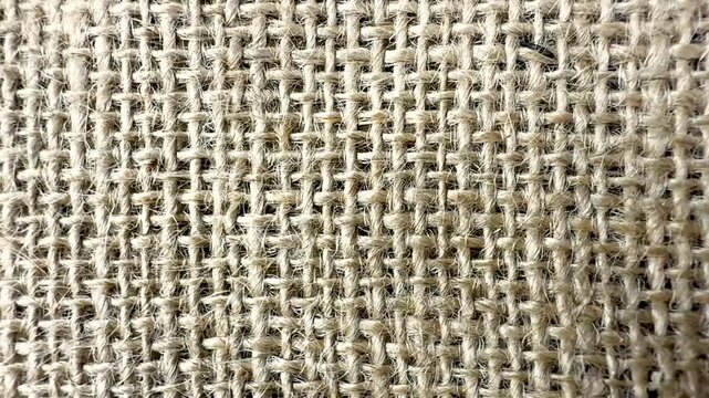 Natural jute burlap fabric texture background close up