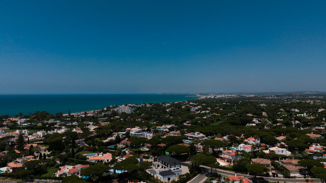 Aerial view of Vale do Lobo, Algarve, Portugal. 