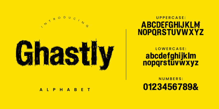 Ghastly Textured Horror Font Style Bold Display Typeface For Spooky Halloween Design Projects
