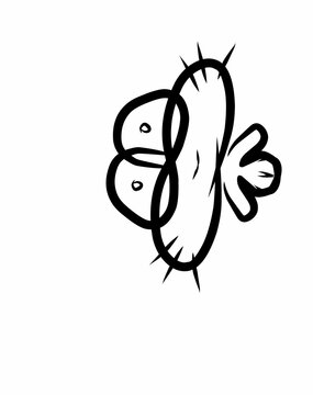 abstract frog monster abstract ornament cat black and white tattoo 