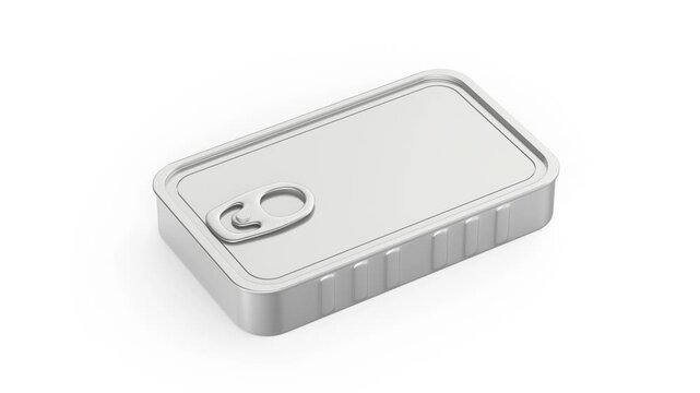 Sardine tin can on white background