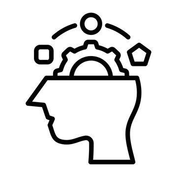Behavioral Change Icon - Black Outline