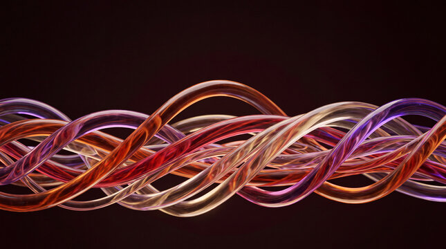 Rope-like 3D glass tubes twisted into a braided strand
