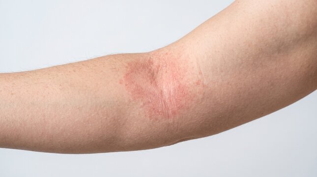 Flexural Atopic Dermatitis Showing Eczematous Rash in the Elbow Crease