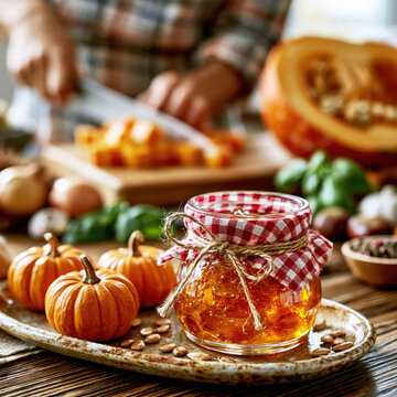 Homemade Pumpkin Preserves and Fresh Pumpkin &ndash; AI Generative