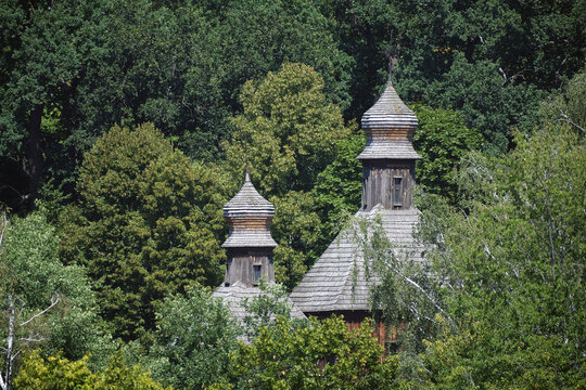 old wooden christian church in Ukraine