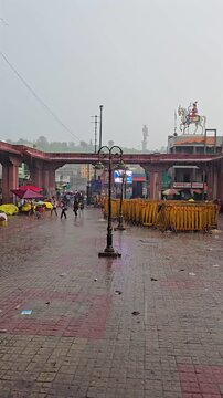 Vertical Shot of Rain in Ujjain, Madhya Pradesh, India