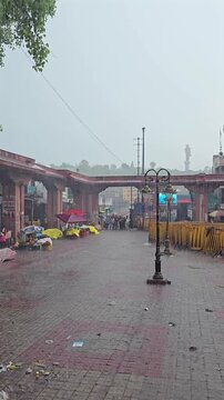 Vertical Shot of Rain in Ujjain, Madhya Pradesh, India