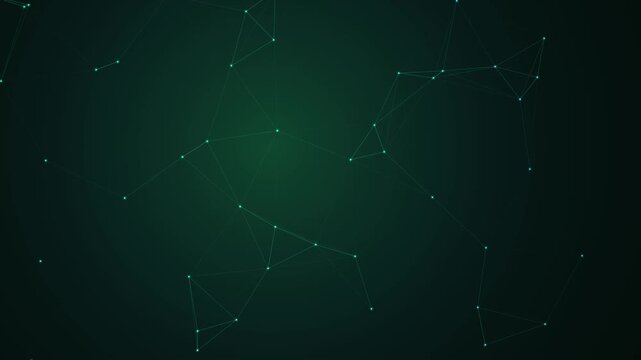 Lightning Green glowing constellation star map on dark space background on Transparent Background