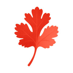 Fototapeta premium PNG Red maple leaf silhouette design.