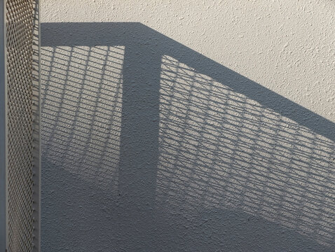 metal grid on a gray background