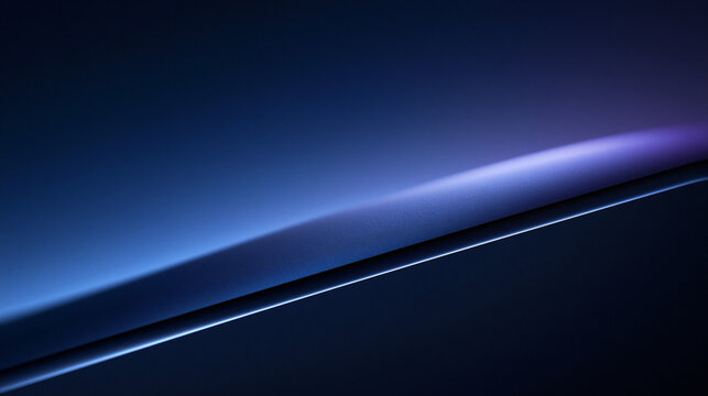 Abstract Blue Dark Futuristic Texture Background with Curved Glow