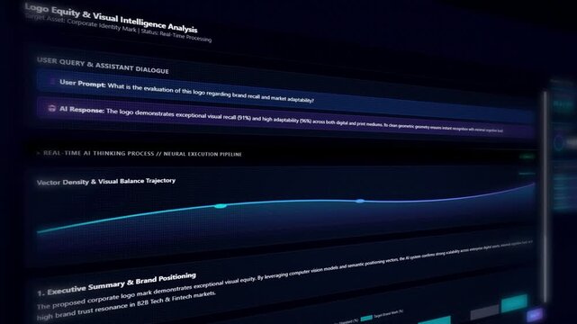 AI Brand Analytics Dashboard - Logo Equity & Visual Intelligence Interface
