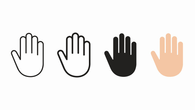  Four hand icons.