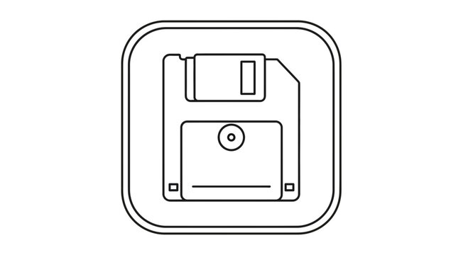 floppy disk icon, data storage symbol