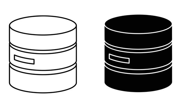 Isometric database and server storage icons