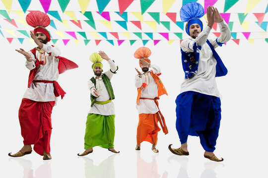 Sikh men dancing 