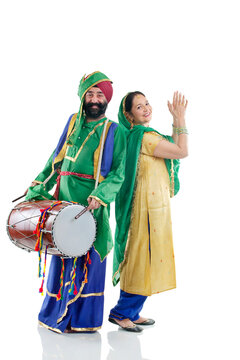 Sikh couple enjoying themselves 