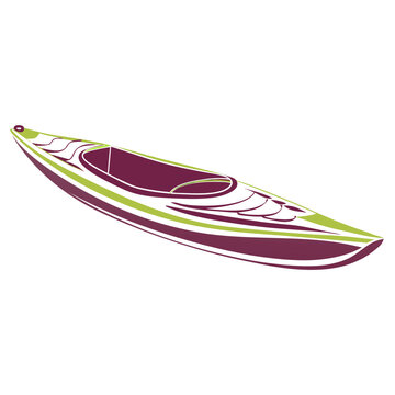Kayak isolated vector illustration