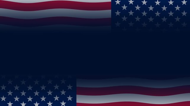 Patriot Day American Flag Background Loop for Memorial Day and Veterans Day.