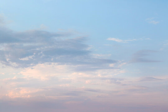 calm evening sky with clouds