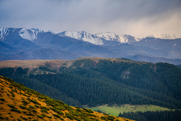 Snow-capped mountains in the Almaty Region of Kazakhstan © Emad Aljumah