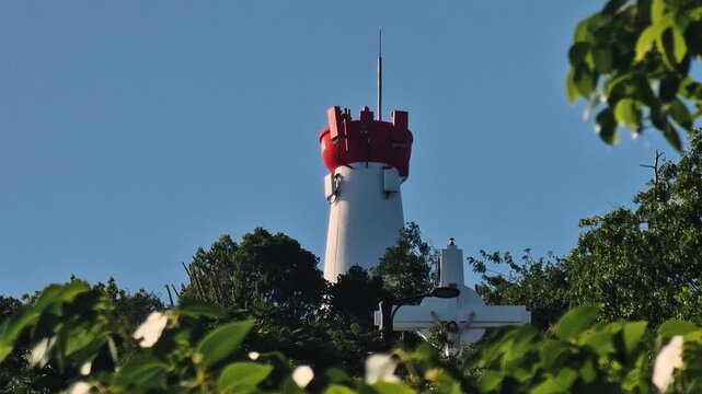 Gustavia Lighthouse, Landmark of Saint Barthelemy Island in Caribbean Sea