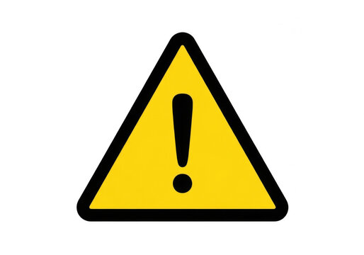 Warning triangle alert icon with exclamation mark