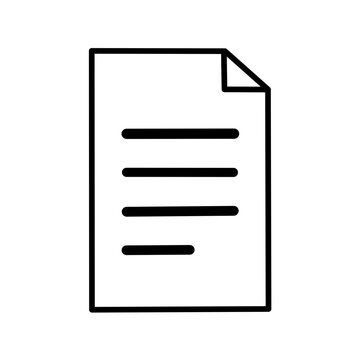 Document icon with folded corner and text lines