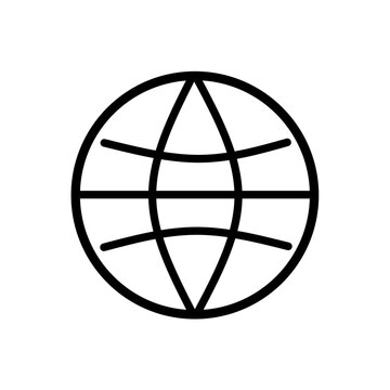 Global world globe icon for internet and networking