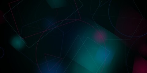 Obraz premium Abstract geometric shapes with glowing light effect