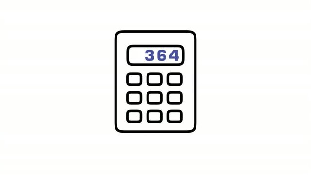Calculator animated icon showing math equation screen