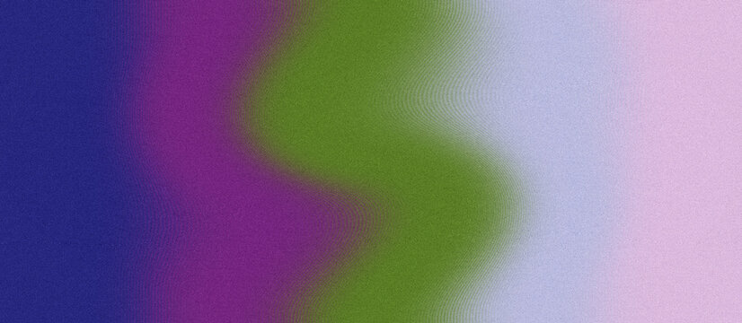 Royal blue, deep magenta, and olive green gradient, a softly undulating wave with pervasive fine digital grain and subtle circular ripples, ideal for artistic backdrops