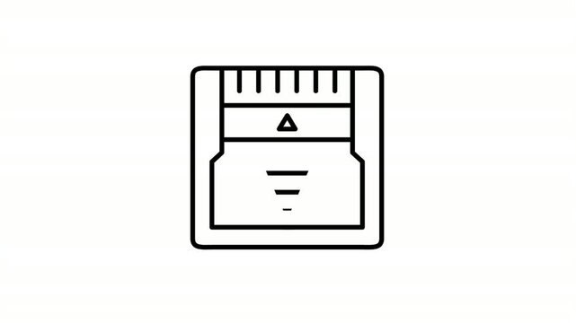 disk animated icon showing retro cartridge memory card