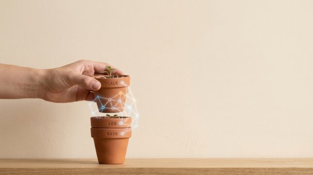 Business scalability visualized as adding repeatable capacity without redesigning the core model for sustainable growth