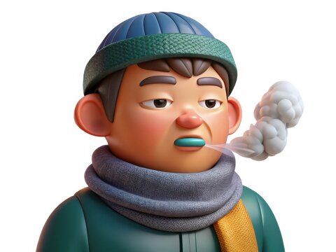 3D Animated Character with Smoke