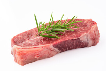 Fototapeta premium Perfectly grilled premium beef steak isolated on a white background 