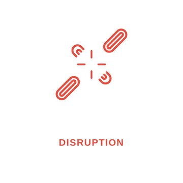 DISRUPTION colored modern icon animation