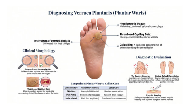 Diagnosing Verruca Plantaris - Plantar Warts 