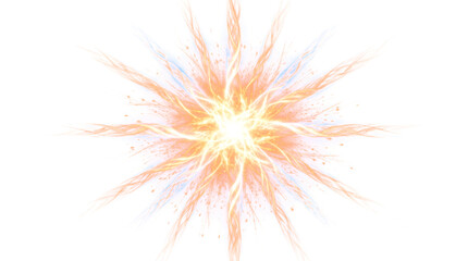 Fototapeta premium Explosive Energy Knot Starburst Overlay Element Glowing Transparent Light Effect