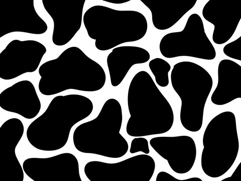 Cow skin animal print pattern. Cow print background. Hand drawn cow pattern. Animal print background. Abstract animal skin texture