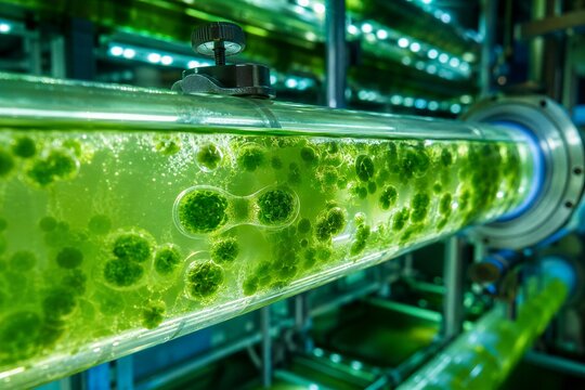Microscopic cells divide under laboratory microscope with light