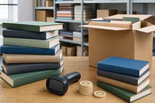 Used textbook resale and circular education market concept