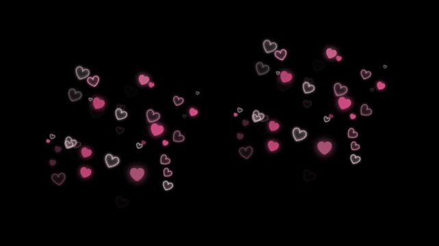 Lovely hearts animation video background