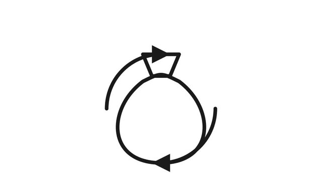 Money Bag with Refresh Arrows Icon