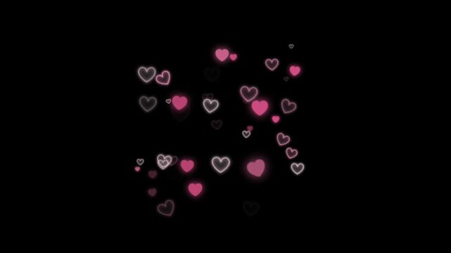 Lovely hearts animation video background