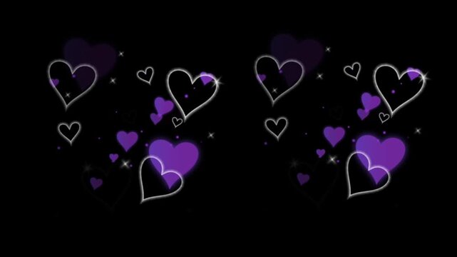 Lovely hearts animation video background