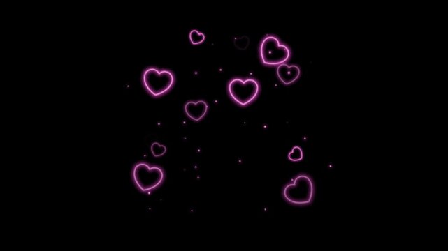 Lovely hearts animation video background